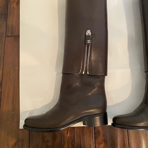 Chanel boots size 38 dark brown - Picture 5 of 8